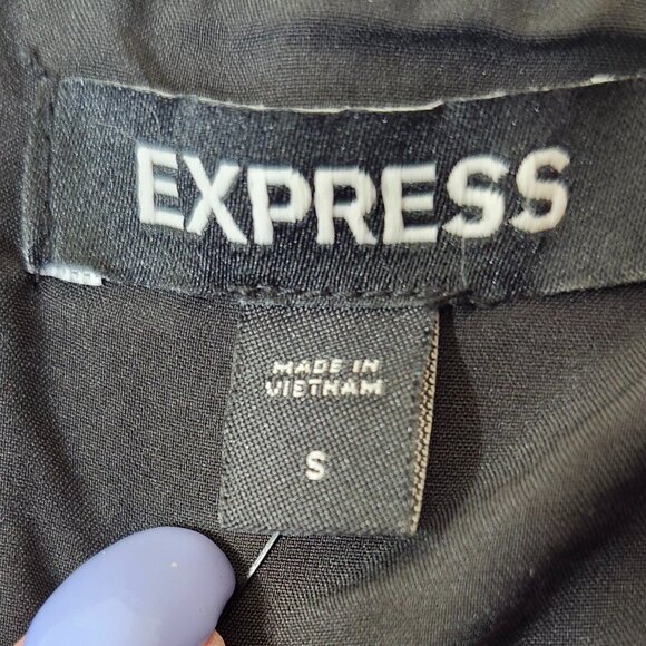 Express Faux Leather Pleated MidiDress - Picture 5 of 6